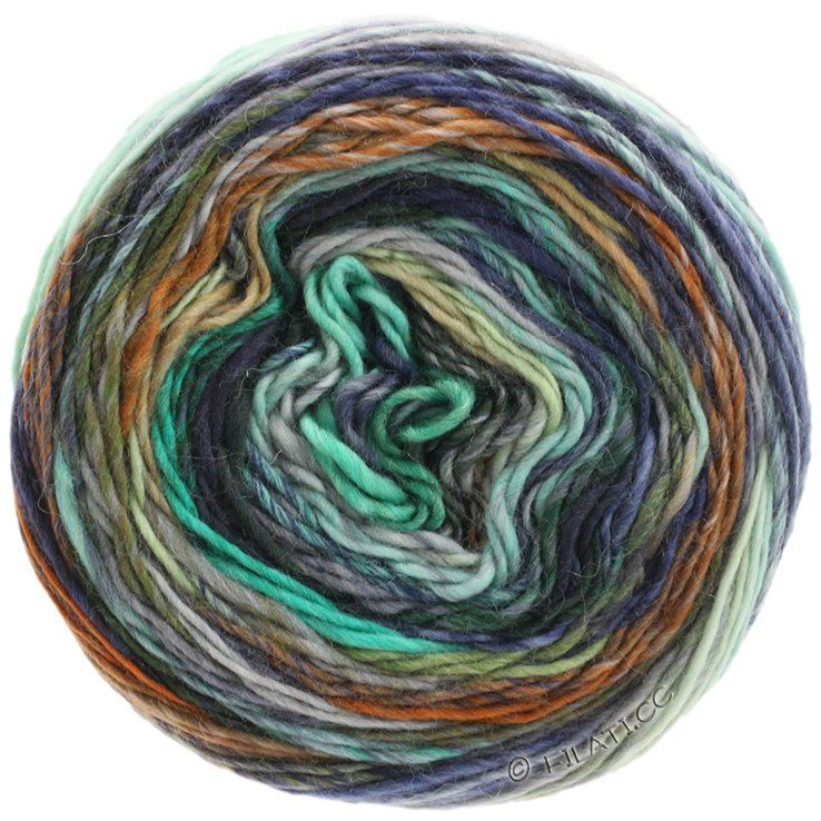 Lana Grossa COLORISSIMO | 01-Mint/Hellblau/Aubergine/Hellgrau/Dunkelgrau/Braun