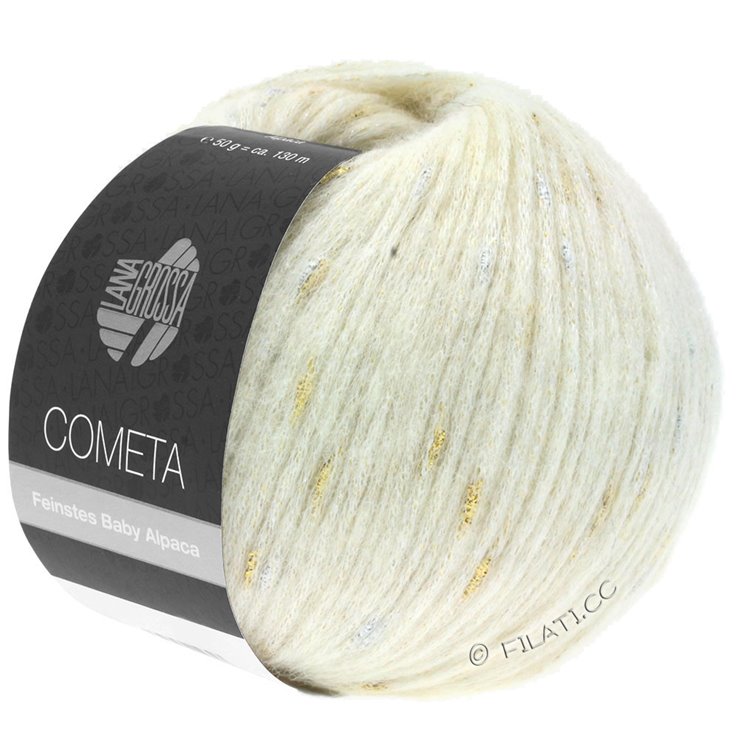 Lana Grossa COMETA | 01-Rohweiß/Gold/Silber