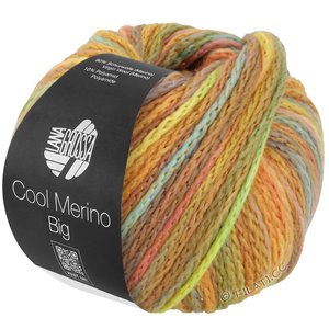 COOL MERINO Big Color - von Lana Grossa | 403-Goldgelb/Ocker/Lindgrün/Lachs/Khaki