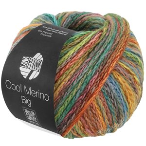 COOL MERINO Big Color - von Lana Grossa | 404-Karamell/Jade/Petrol/Ocker/Oliv/Rosa/Dunkelbraun