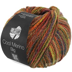 COOL MERINO Big Color - von Lana Grossa | 405-Helloliv/Rost/Gelbgrün/Rosa/Terracotta/Graugrün/Dunkelgrün