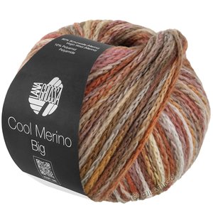COOL MERINO Big Color - von Lana Grossa | 406-Nougat/Beige/Taupe/Cognac/Rosenholz/Silbergrau/Graubraun/Altrosa