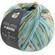 Lana Grossa COOL WOOL 4 SOCKS PRINT III | 7205-Türkis/Opalgrün/Gelborange/Weiß/Hellblau/Kobaltblau