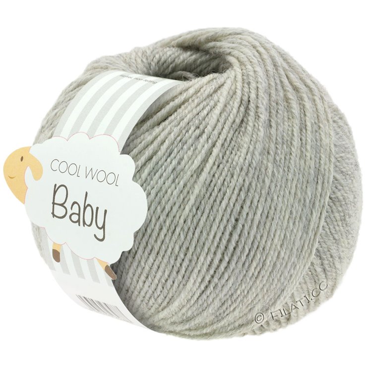 Lana Grossa COOL WOOL Baby 25g | 206-Hellgrau meliert