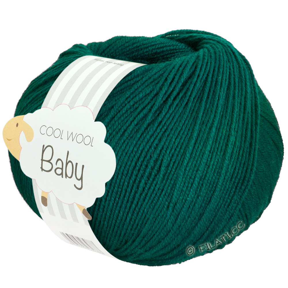 COOL WOOL Baby Uni/Print 50g - von Lana Grossa | 320-Dunkelgrün