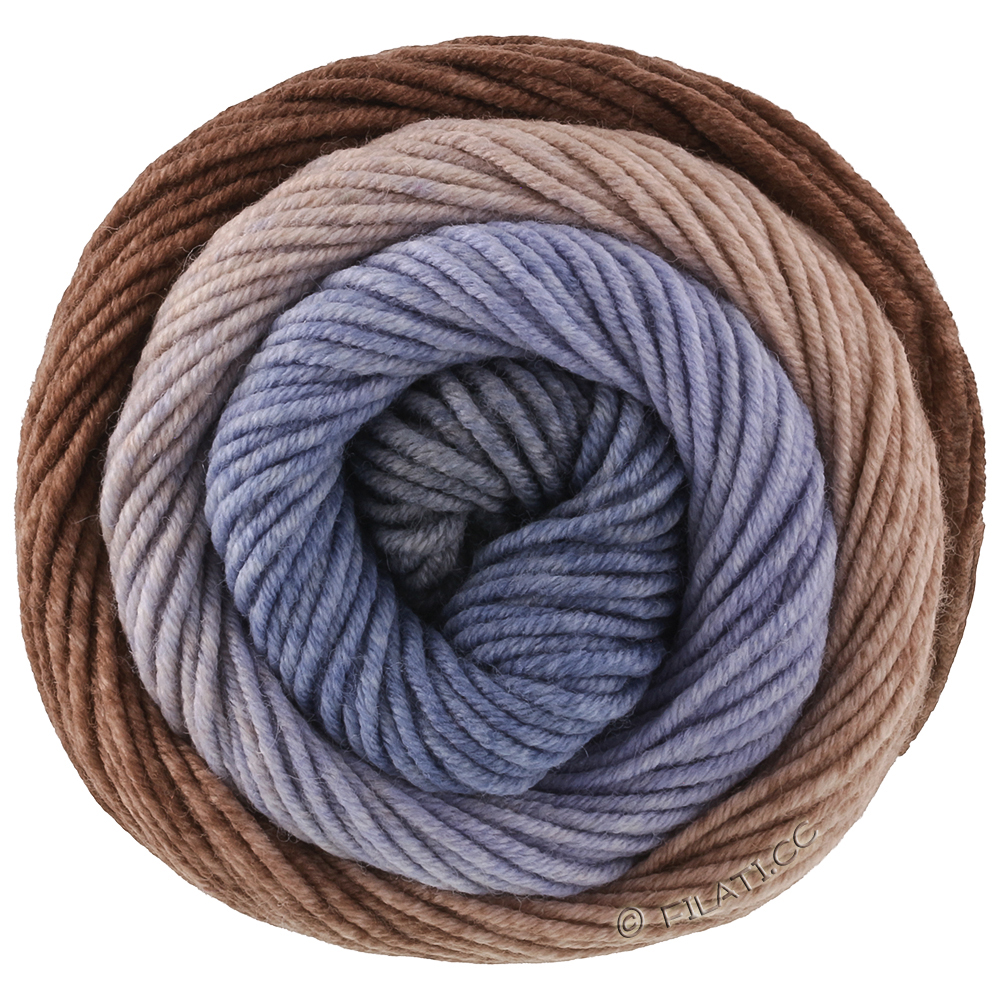 COOL WOOL Big Color - von Lana Grossa | 4050-Taupe/Graubraun/Graublau/Marine/Himmelblau