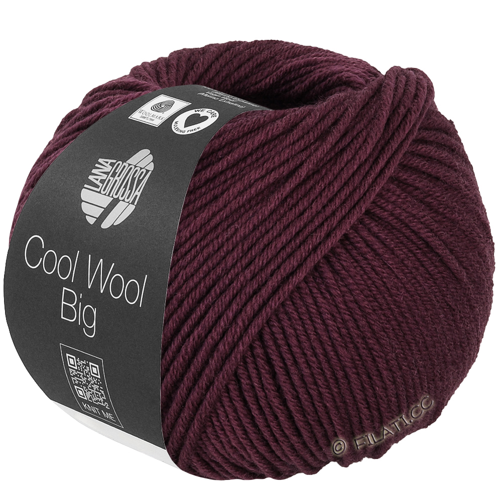COOL WOOL Big  Uni/Melange - von Lana Grossa | 1044-Schwarzrot