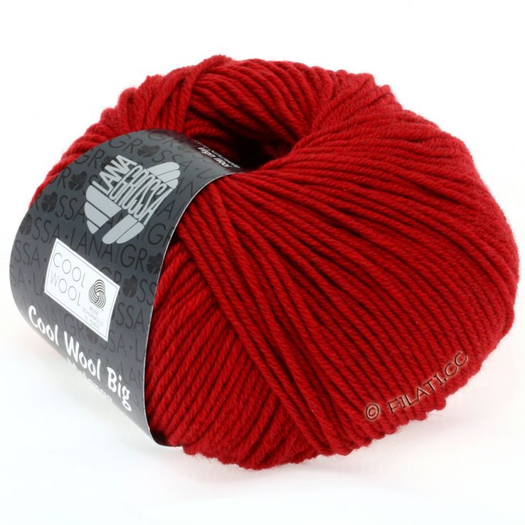 COOL WOOL Big Uni/Melange - von Lana Grossa | 0302-Rot meliert