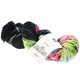Lana Grossa COOL WOOL Hand-dyed | 106-Schwarz/Grau/Pfirsich/Pink/Grün/Lila