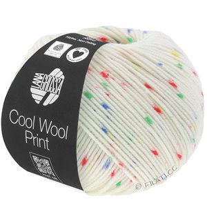 COOL WOOL  Print - von Lana Grossa | 801-Rohweiß/Rot/Grün/Blau/Gelb