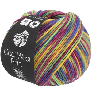 COOL WOOL  Print - von Lana Grossa | 826-Gelb/Resedagrün/Fuchsia/Taupe/Blau/Orange