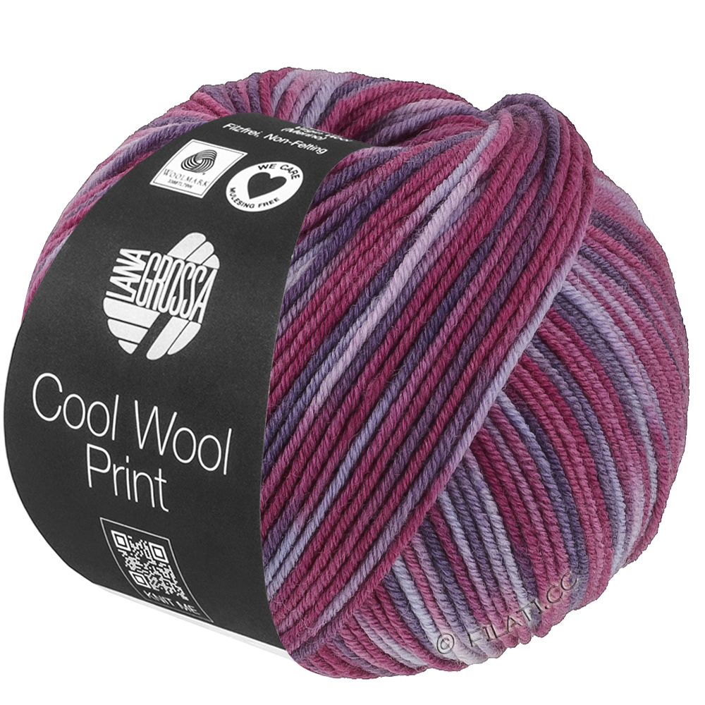 COOL WOOL  Print - von Lana Grossa | 841-Lila/Dunkelfuchsia/Rotviolett