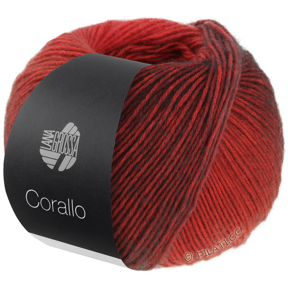 CORALLO 100G - von Lana Grossa | 05-Rot/Graurot/Schwarzrot