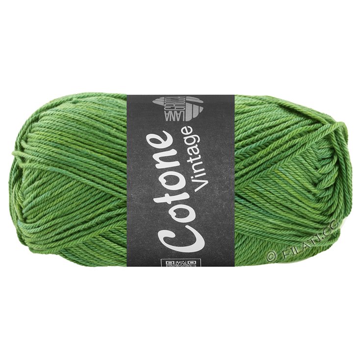 Lana Grossa COTONE Vintage | 261-Grün/Hellgrün/Gelb meliert