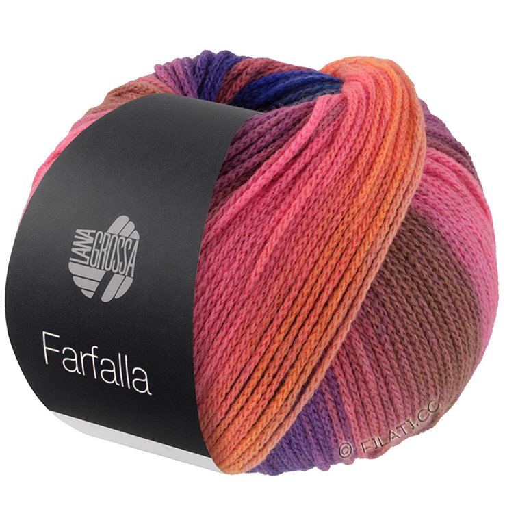 FARFALLA - von Lana Grossa | 01-Altrosa/Graurosa/Grau/Brombeer/Orange/Rost/Grün/Dunkelgrün/Graubeige/Camel/Blau