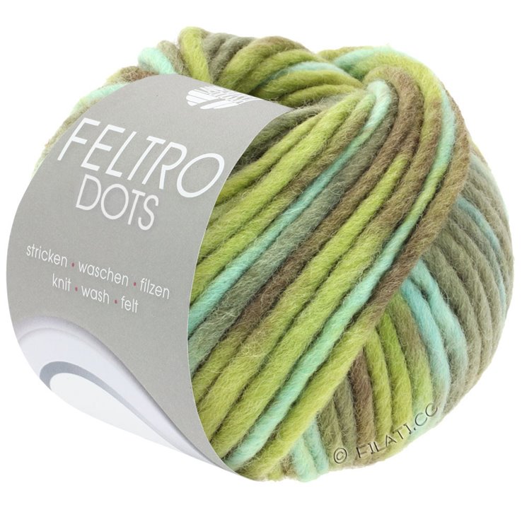 FELTRO Dots - von Lana Grossa | 1221-Mint/Graugrün/Oliv/Resedagrün