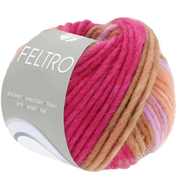 FELTRO Line - von Lana Grossa | 431-Pfirsich/Lachs/Flieder/Mauve/Pink