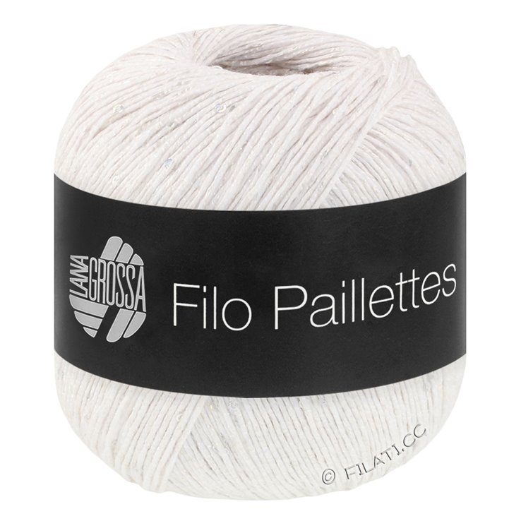 Lana Grossa FILO PAILLETTES | 01-Weiß