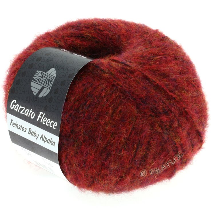 Lana Grossa GARZATO Fleece Uni/Print/Dégradé | 001-Rot/Schwarz