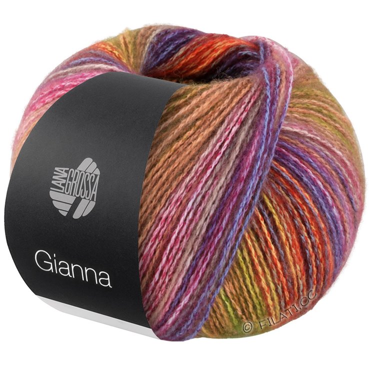 GIANNA - von Lana Grossa | 02-Graublau/Orange/Gelb/Grün/Rot/Violett/Petrol