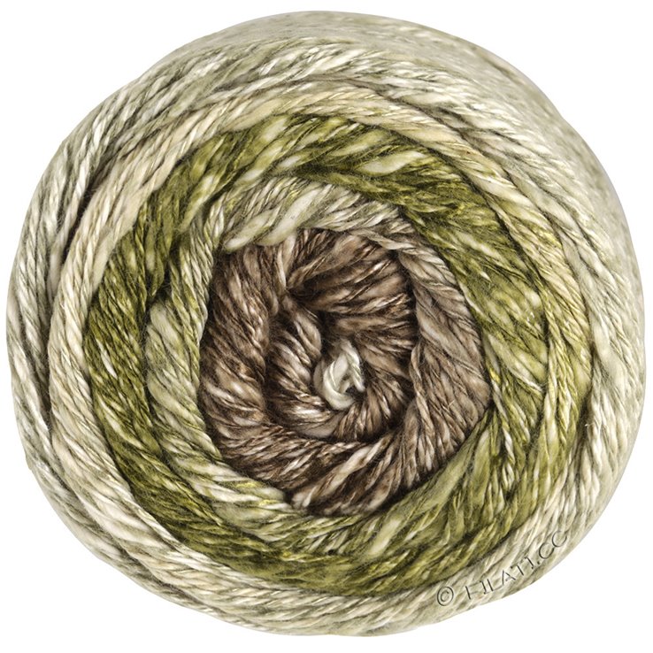 Lana Grossa GOMITOLO COLLINA | 1020-Graubeige/Dunkeloliv/Taupe/Graubraun