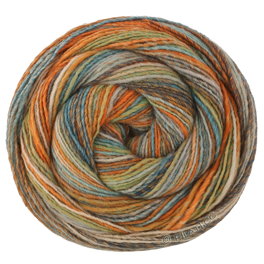 GOMITOLO DISEGNO - von Lana Grossa | 522-Oliv/Beige/Ocker/Dunkelgrau/Hellgrau/Türkis/Orange/Mint
