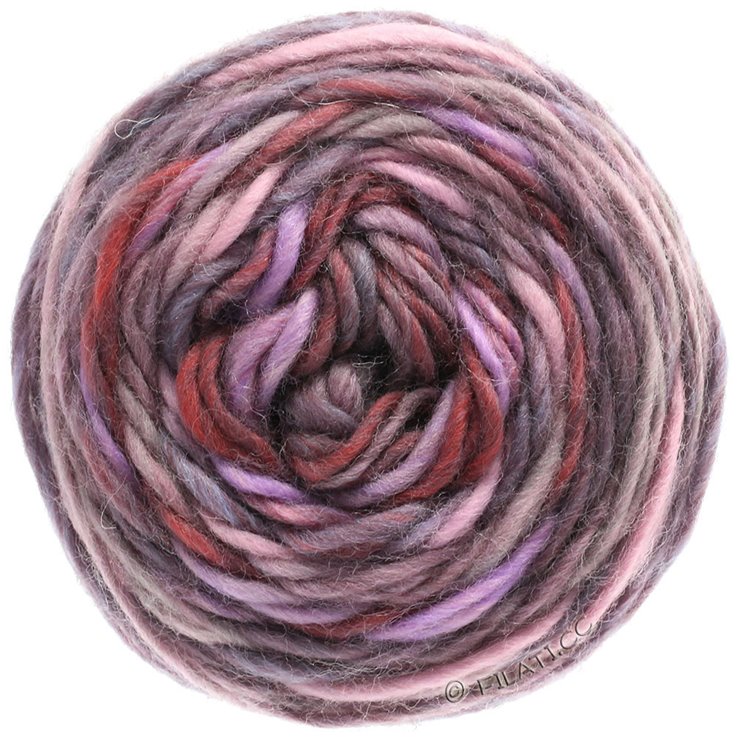 GOMITOLO MERINO - von Lana Grossa | 01-Flieder/Graurosa/Beere