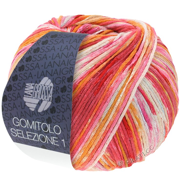 GOMITOLO SELEZIONE 1 - von Lana Grossa | 1001-Rot/Pink/Orange/Gelb/Rosa/Rohweiß