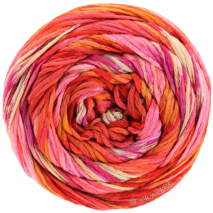 GOMITOLO SELEZIONE 3 - von Lana Grossa | 3001-Rot/Pink/Rosa/Ocker/Cognac/Hellgrau
