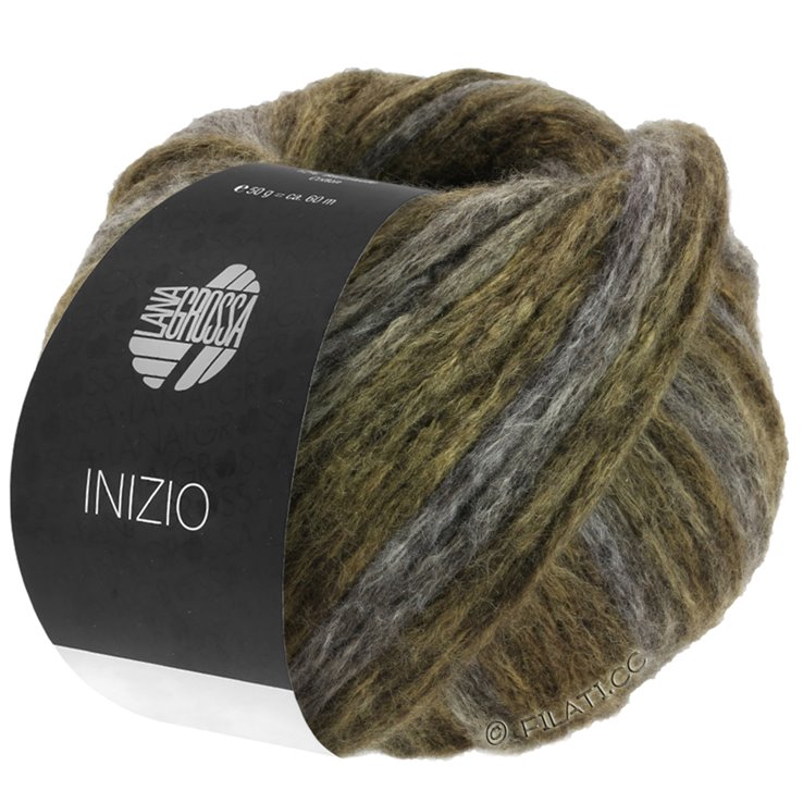 INIZIO - von Lana Grossa | 107-Gelbbraun/Graubraun