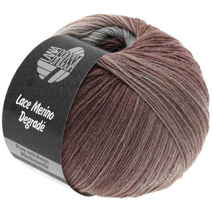 LACE Merino Degradé - von Lana Grossa | 401-Graubeige/Perlgrau/Rosenholz