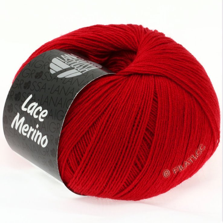 LACE Merino Uni - von Lana Grossa | 01-Rot