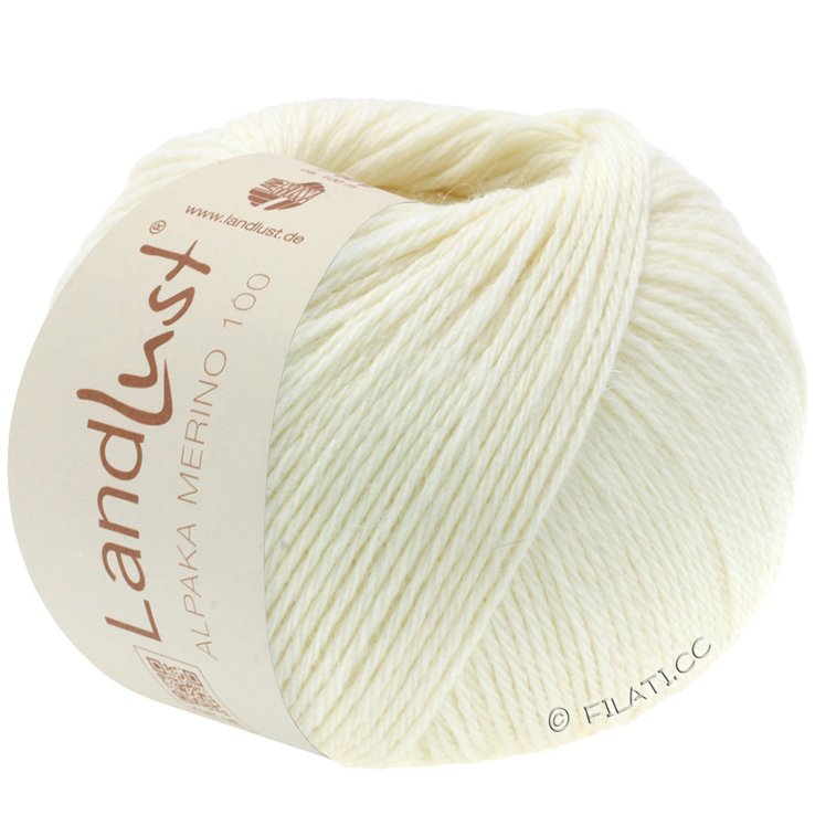 Lana Grossa LANDLUST Alpaka Merino 100 | 301-Rohweiß