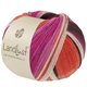 Lana Grossa LANDLUST DIE SOCKENWOLLE | 135-Graubraun/Fuchsia/Ecru/Terrakotta/Orchidee gestreift