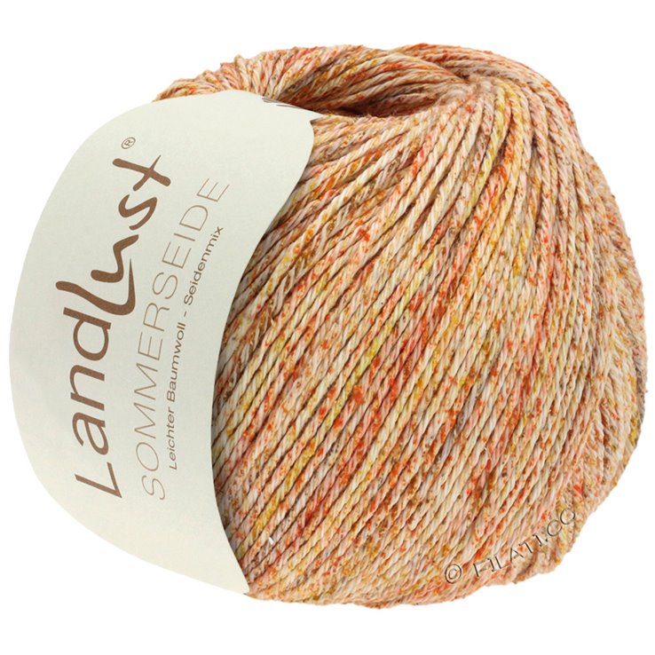 Lana Grossa LANDLUST SOMMERSEIDE Mélange | 101-Orange meliert