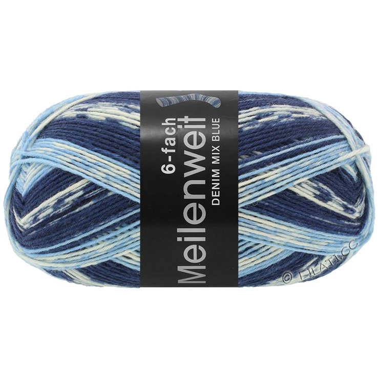 MEILENWEIT 6-FACH 150g Denim Mix Blue - von Lana Grossa | 9598-