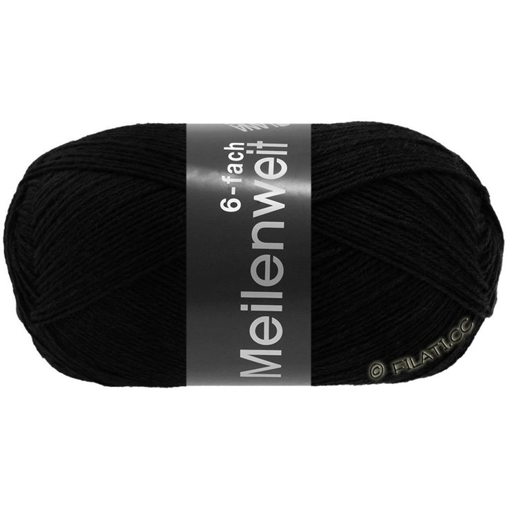 MEILENWEIT 6-FACH 150g - von Lana Grossa | 8814-Schwarz