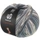 Lana Grossa MEILENWEIT 100g Cashmere Pista | 143-Stahlgrau/Dunkelgrau/Hellgrau/Mausgrau/Pastellblau gestreift