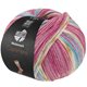 Lana Grossa MEILENWEIT 100g Cashmere Pista | 146-Hellfuchsia/Dunkelfuchsia/Weiß/Ocker/Türkis/Hellblau gestreift