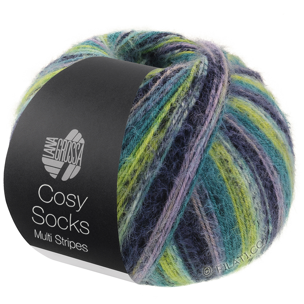 MEILENWEIT 100g Cosy Socks Multi Stripes von Lana Grossa
