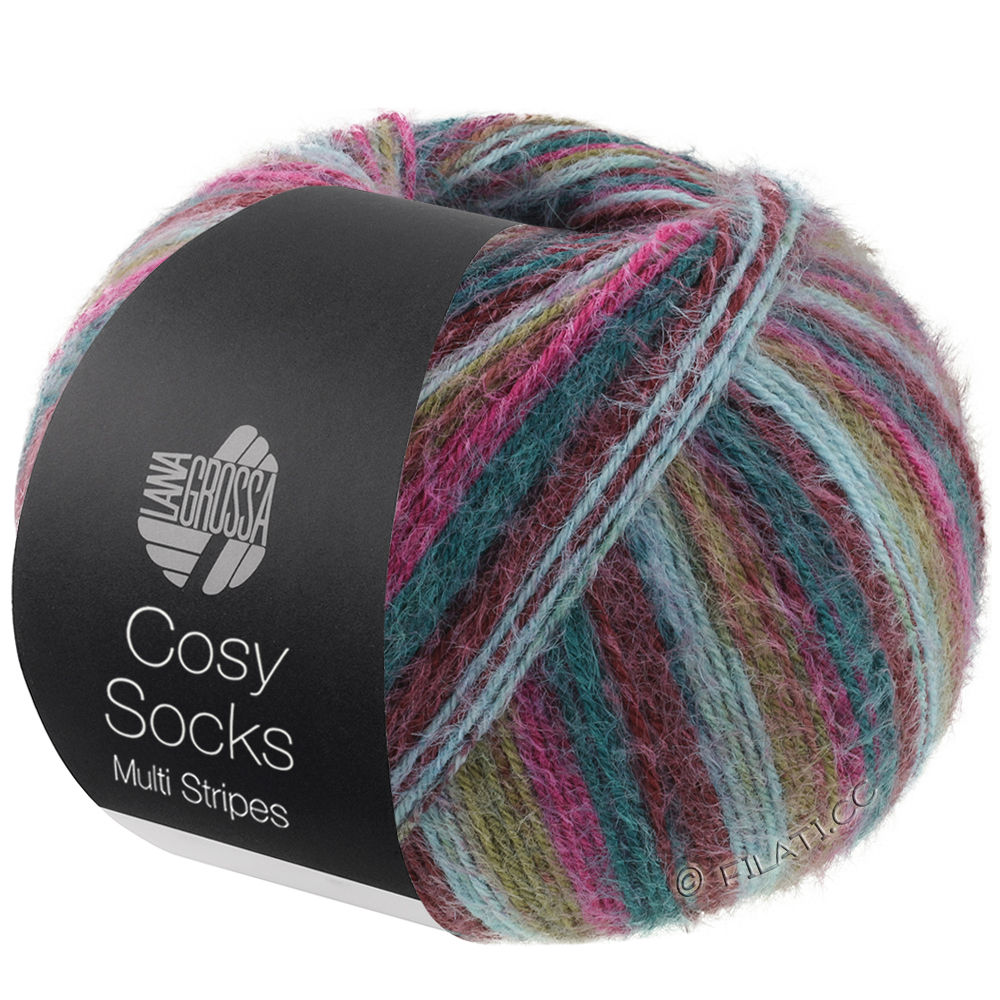 MEILENWEIT 100g Cosy Socks Multi Stripes von Lana Grossa
