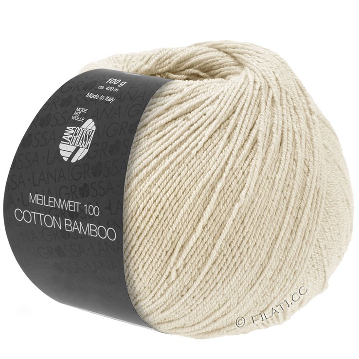Lana Grossa MEILENWEIT 100g Cotton Bamboo | 11-Ecru