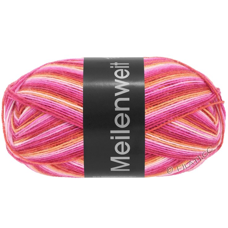 MEILENWEIT 100g Intenso - von Lana Grossa | 5521-Fuchsia/Pink/Rosa/Apricot/Geranienrot