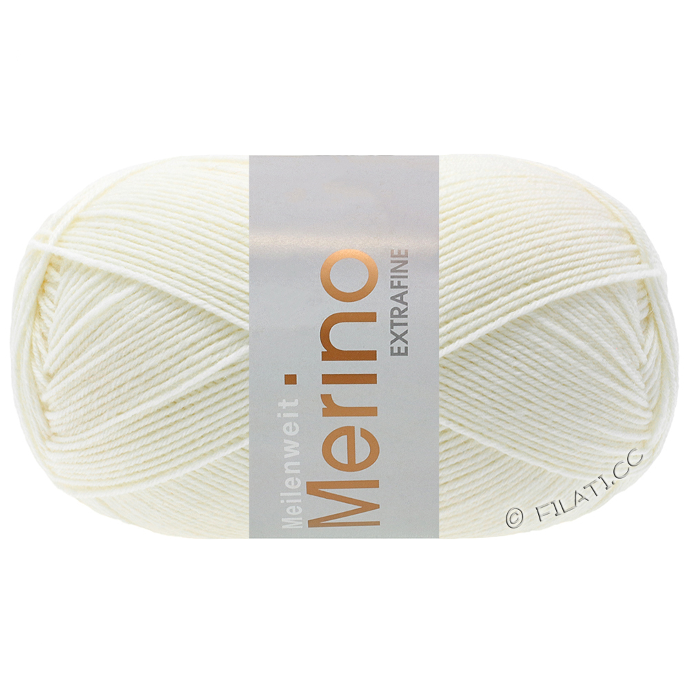 MEILENWEIT 100g Merino Extrafine - von Lana Grossa | 2477-Brilliantweiß