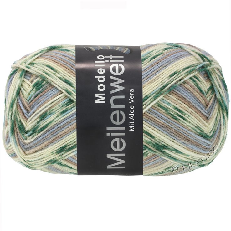 MEILENWEIT 100g Modello - von Lana Grossa | 4374-Creme/Graugrün/Hellblau/Beige/Bleu
