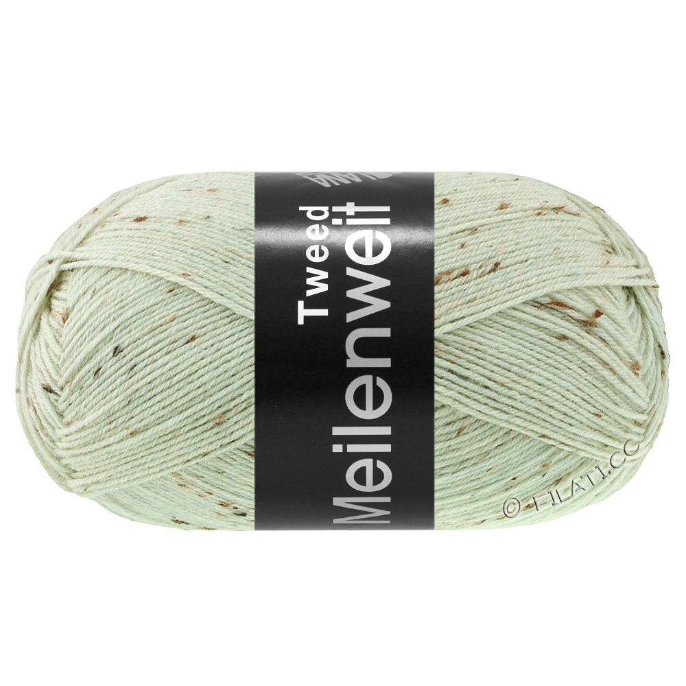 MEILENWEIT 100g Tweed - von Lana Grossa | 182-Weißgrün