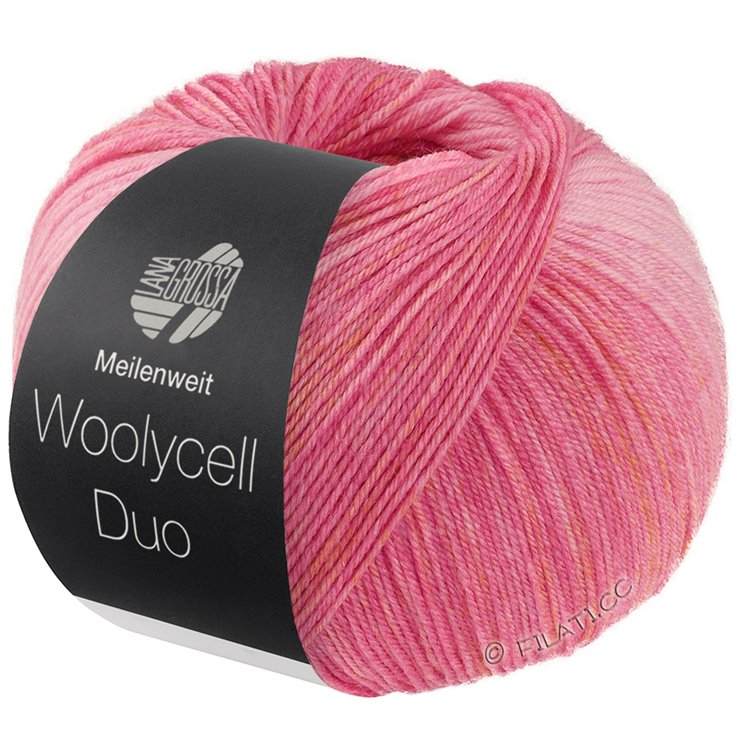 Lana Grossa MEILENWEIT 100g Woolycell Duo | 6001-Rosa/Pink/Blassorange