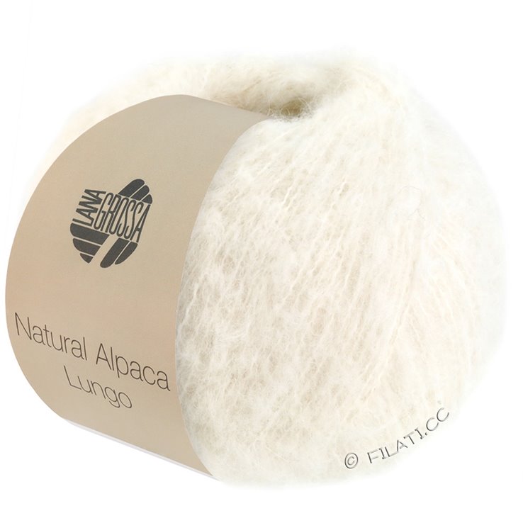 NATURAL ALPACA Lungo - von Lana Grossa | 01-Rohweiß