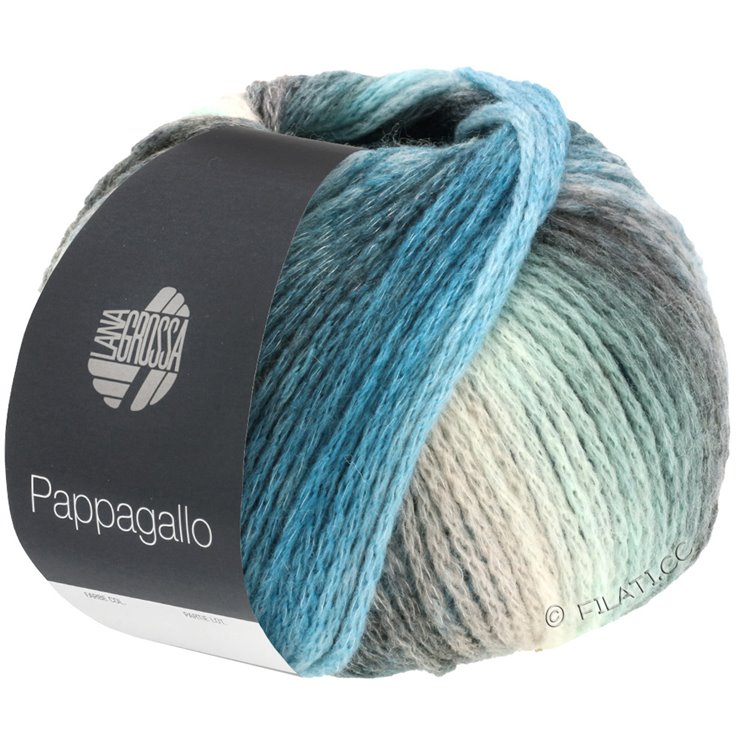 PAPPAGALLO - von Lana Grossa | 01-Hellgrau/Camel/Dunkelbraun/Petrol/Oliv