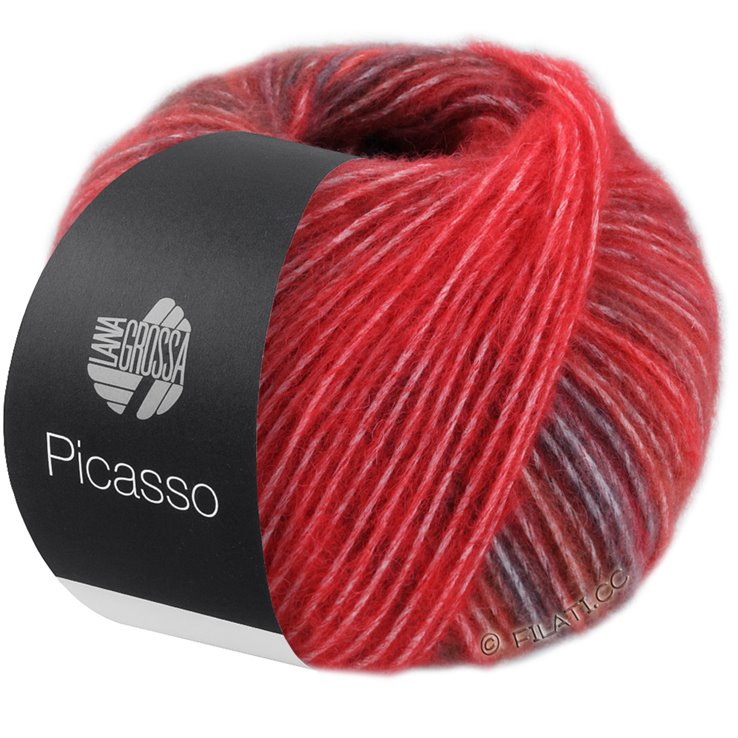 Lana Grossa PICASSO | 12-Weinrot/Kirschrot/Feuerrot/Nougat/Braunrot